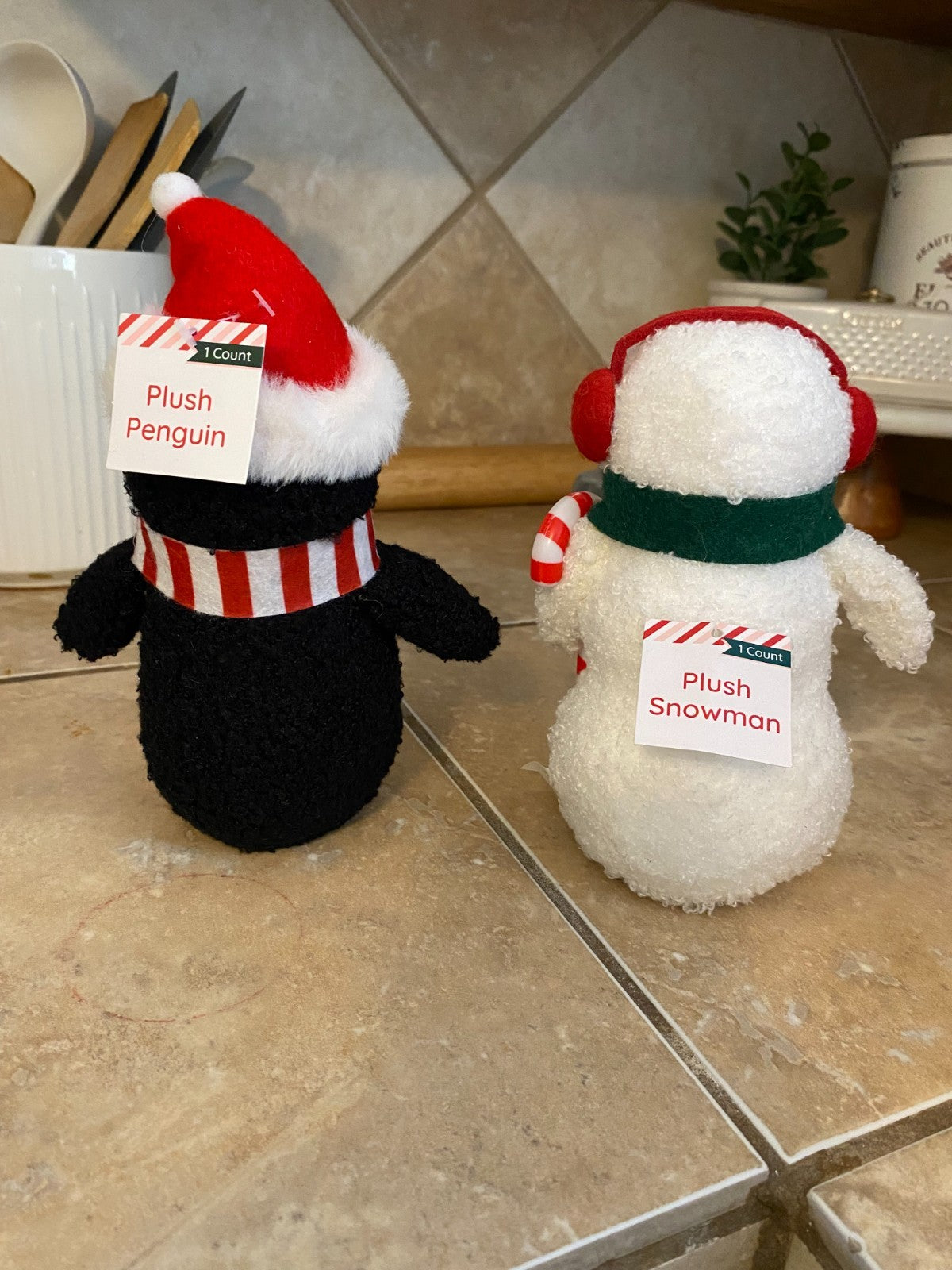 Snowman and Penguin Set 5" Plush Christmas Set
