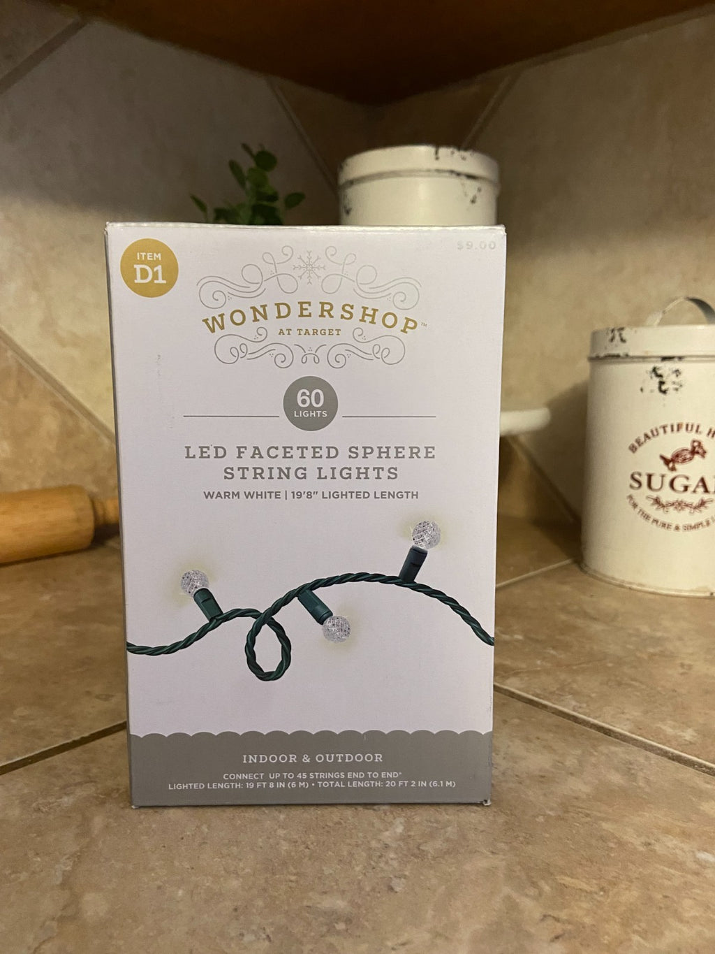 Wondershop LED Faceted SPHERE String Lights 60 Lights