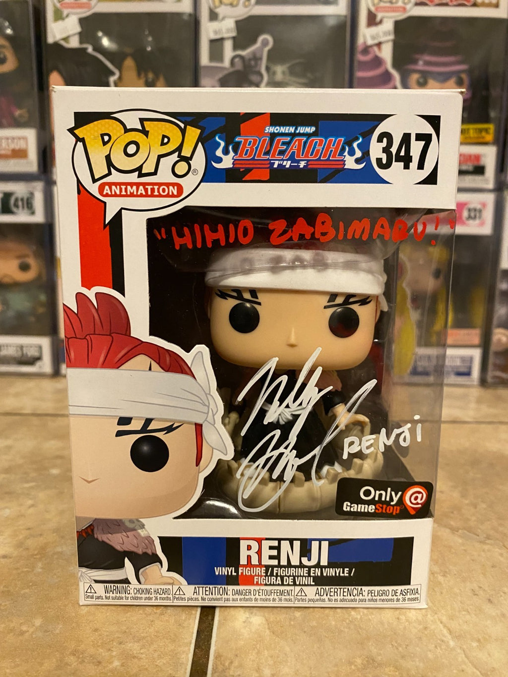 Wally Wingert Autographed Signed Funko Pop! #348 Bleach Renji JSA COA