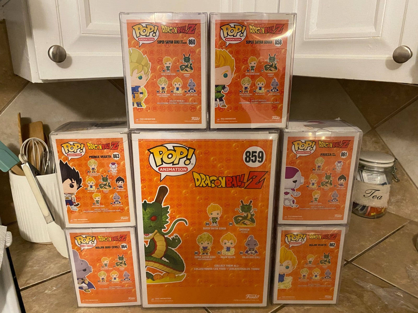 Funko Pop! Dragon Ball Z set of 7 Figures #858-#864 w Protectors