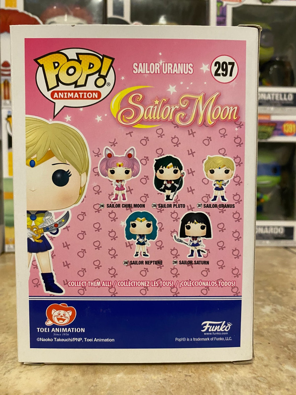 Funko Pop Animation Sailor Moon Sailor Uranus Vinyl Figure #297 w Protector