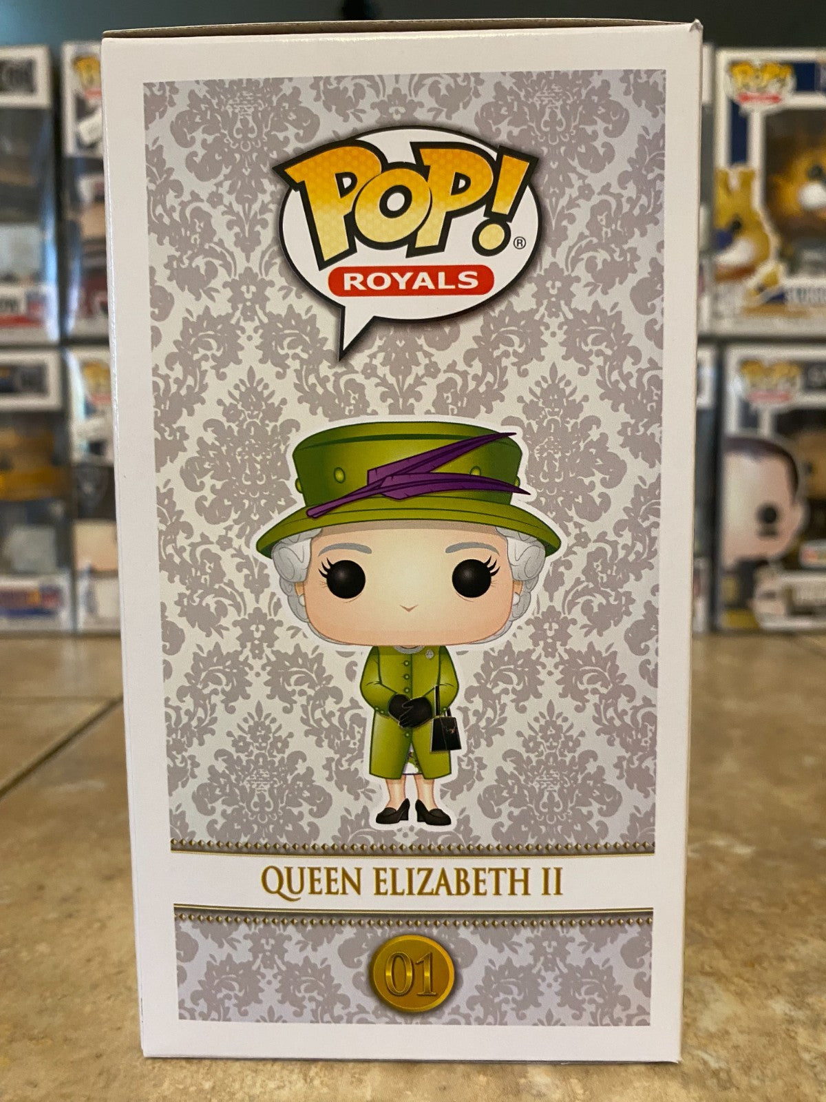 Funko Pop! Royals Queen Elizabeth II Green Dress #01 Royal Wedding w Protector