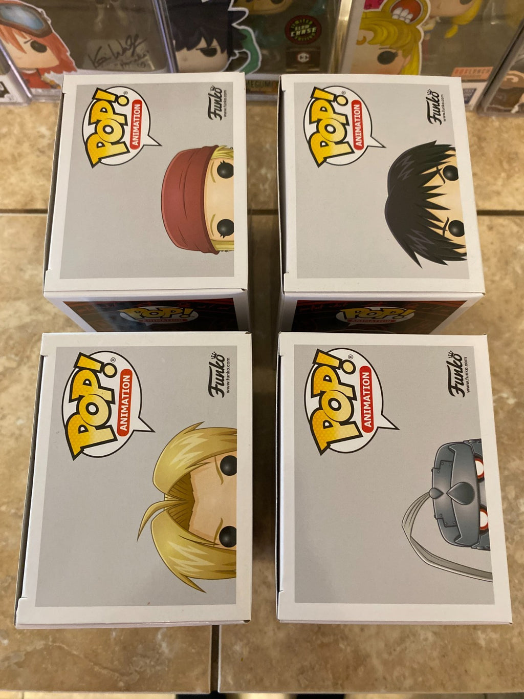 Funko Pop! Full Metal Alchemist Lot of 4 Edward Alphonse Winry Roy w Protectors