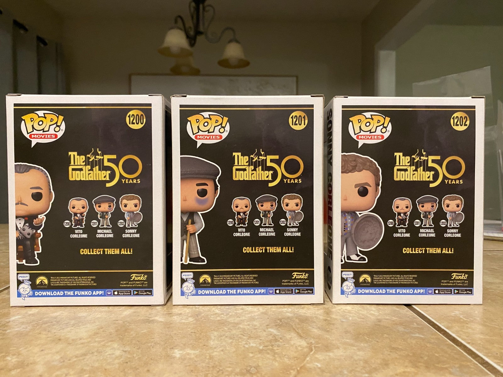 Funko Pop! The Godfather Vito, Michael, Sonny Corleone Lot of 3 w Protectors