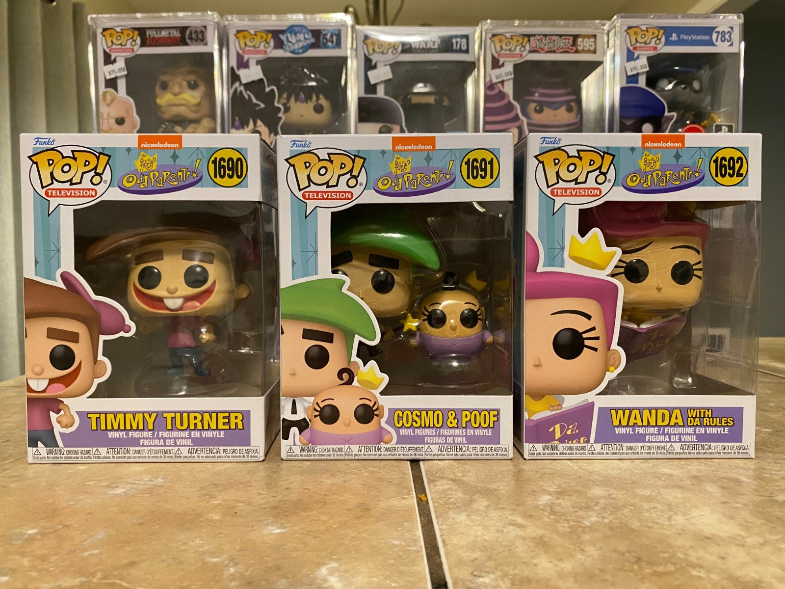 Funko Pop! Fairy Odd Parents Complete Set of 3 Figures 1690-1692 w Protectors