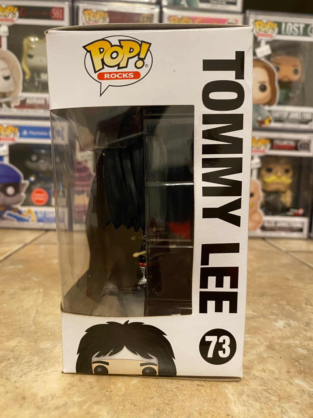 Funko Pop! Rocks Motley Crue - Vaulted Tommy Lee Figure w Box/Screen Damage