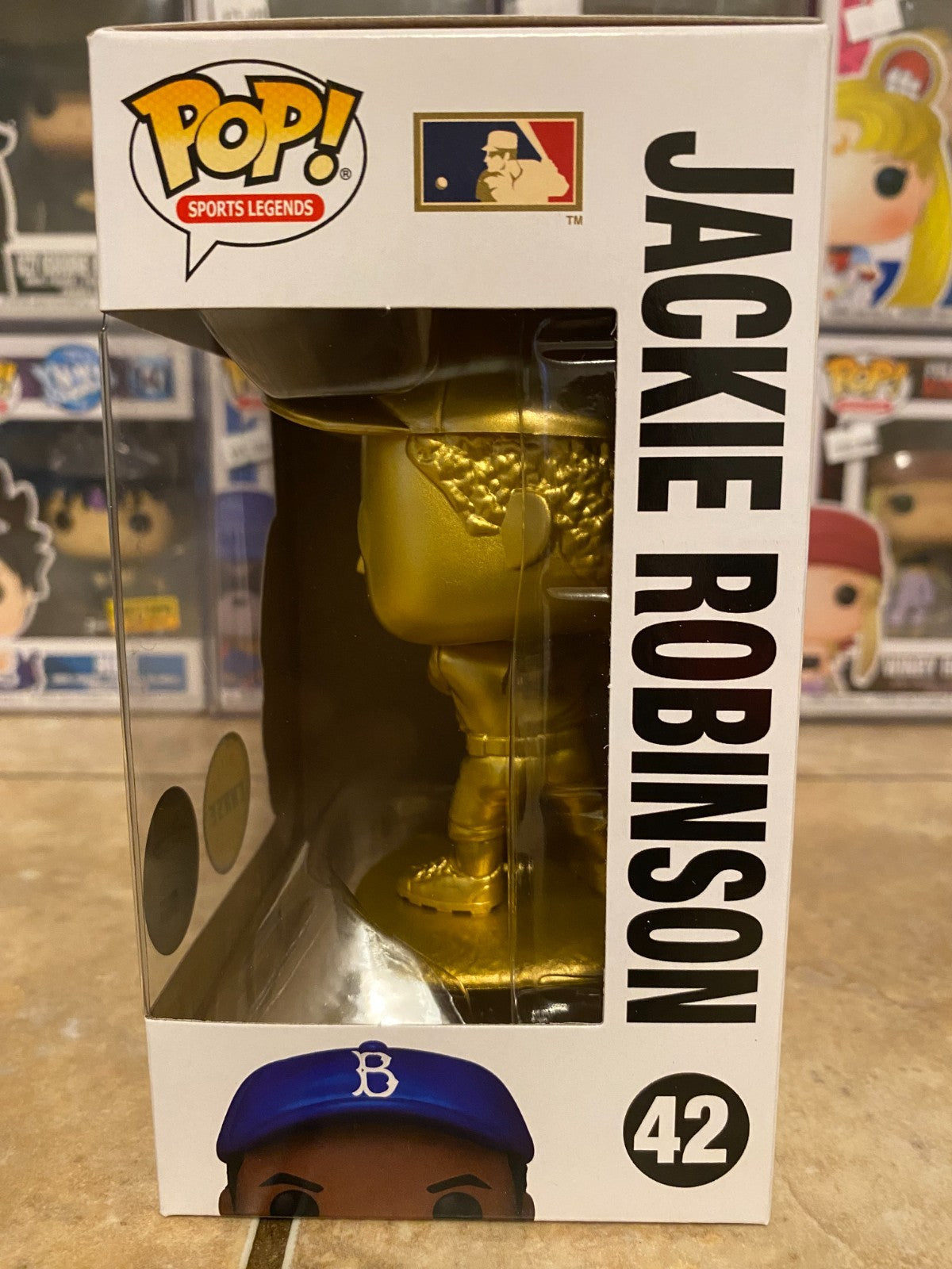 Funko Pop! MLB Legends #42 Jackie Robinson Gold Chase w Protector