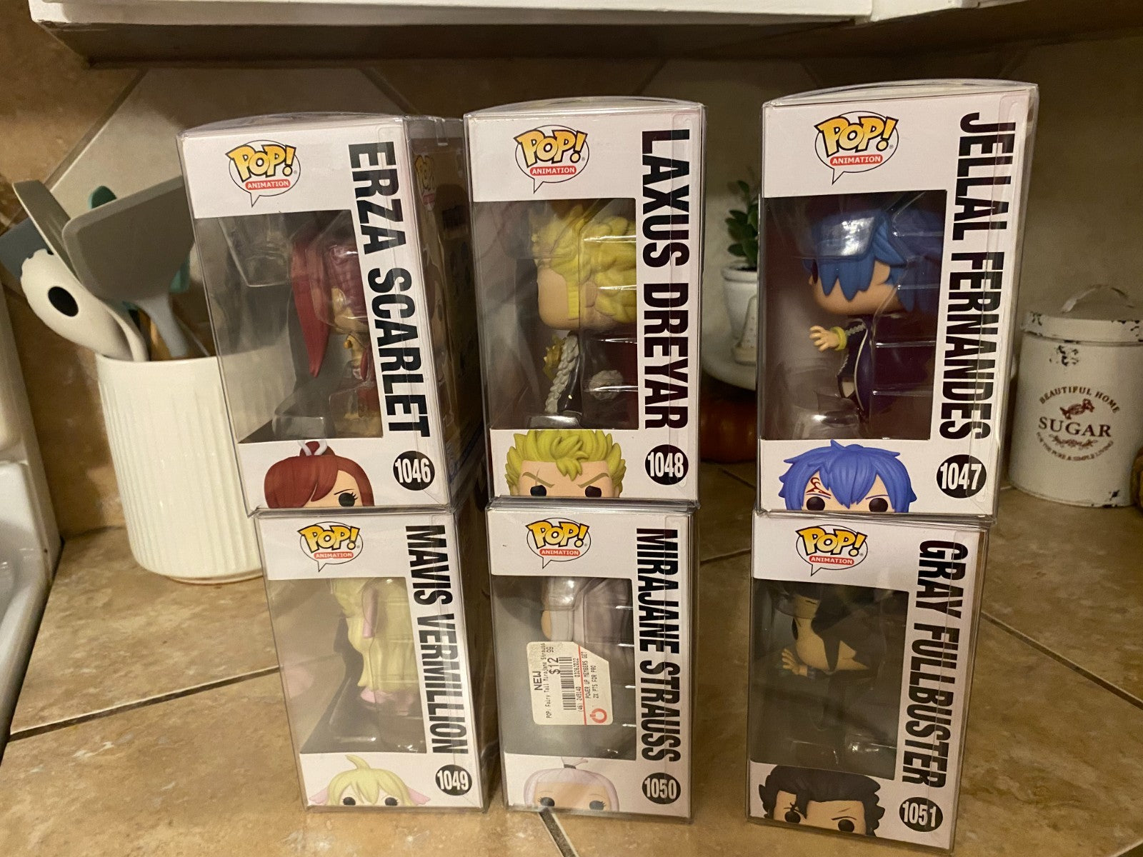 Funko Pop Fairy Tail 6pc Set Figures #1046 thru #1051 w Soft Protectors