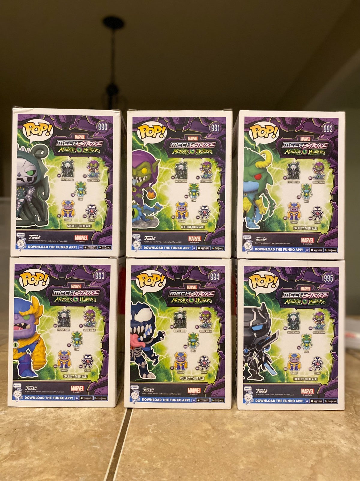 Funko Pop Marvel MECH STRIKE MONSTER HUNTERS 6-PACK BUNDLE #990-995 w Protectors
