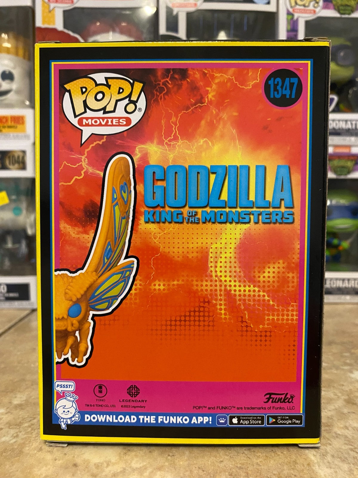 Funko Pop! Godzilla - Mothra (Black Light) - Entertainment Earth w Protector