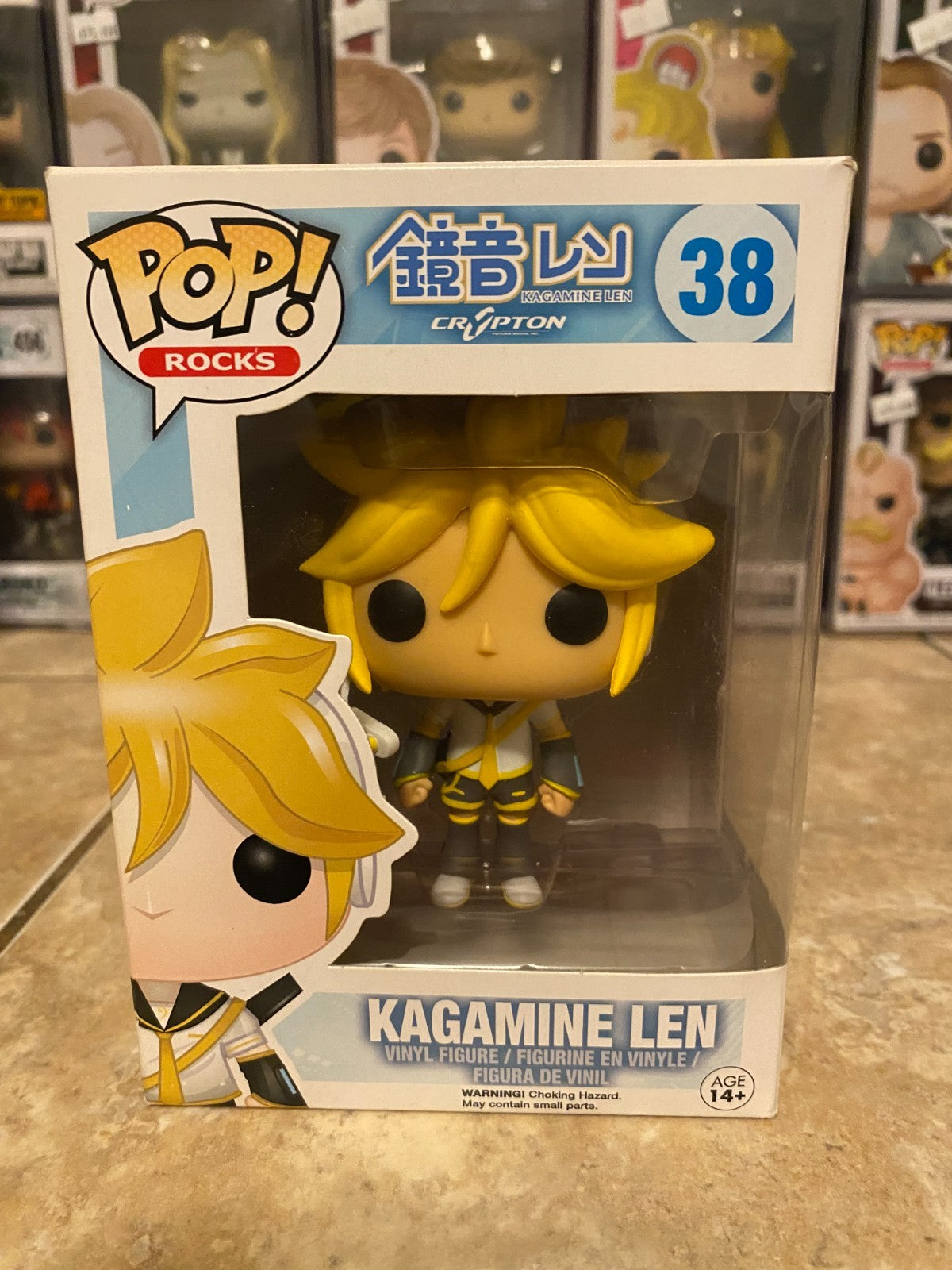 Funko Pop Rocks Vocaloid Kagamine Len #38 With Slight Screen/Box Damage