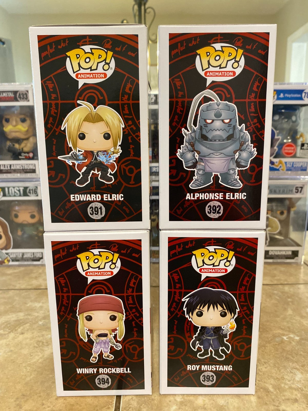 Funko Pop! Full Metal Alchemist Lot of 4 Edward Alphonse Winry Roy w Protectors