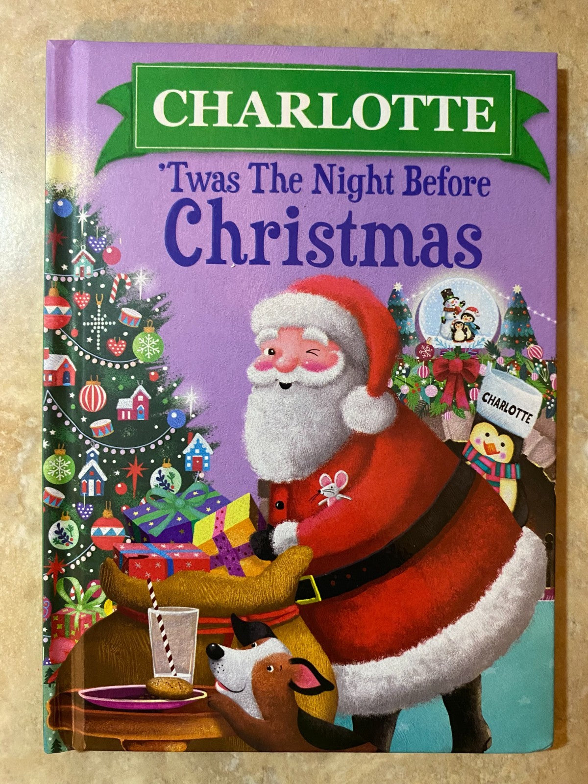 'Twas The Night Before Christmas Hardcover Book Personalized Name (Charlotte)