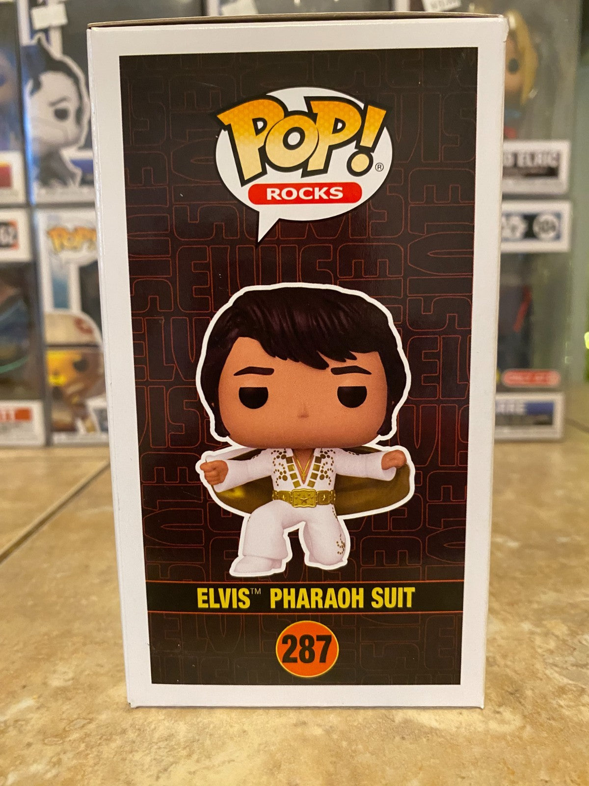 Funko POP! Rocks Elvis Presley in Pharaoh Suit #287 w Protector