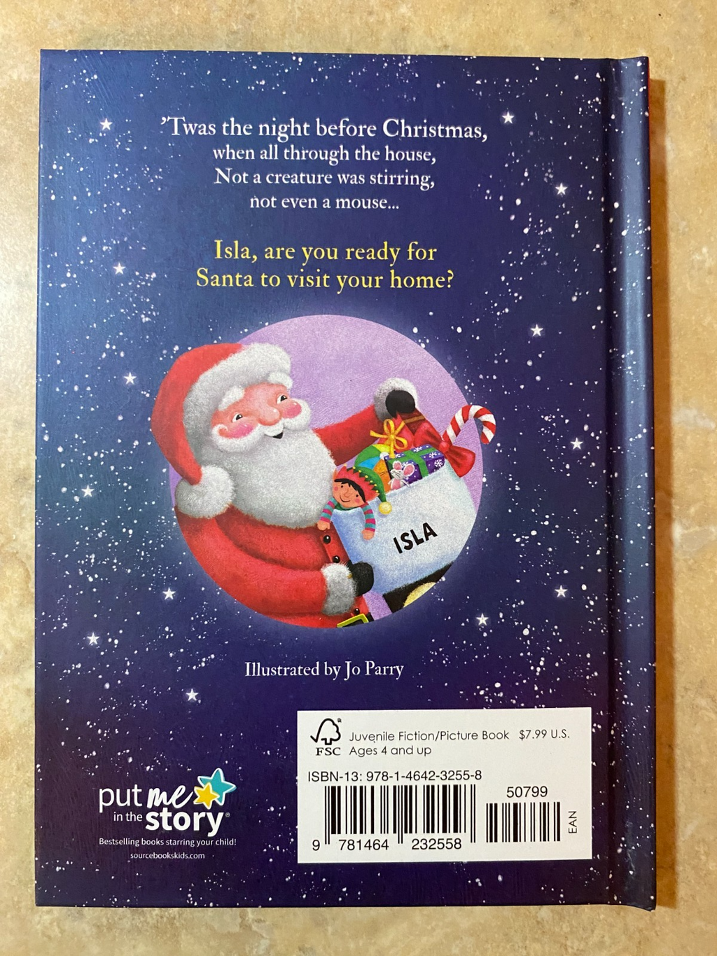'Twas The Night Before Christmas Hardcover Book Personalized Name (Isla)