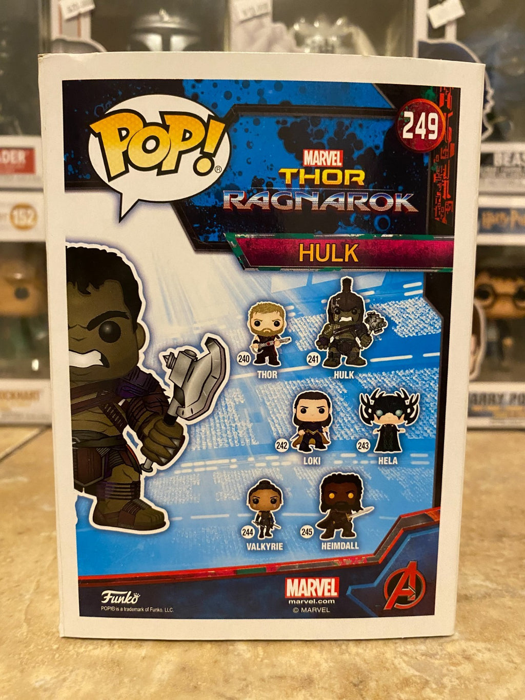 Funko Pop Hulk (Gladiator) #249 Thor Ragnarok 2017 Vaulted Exclusive w Protector