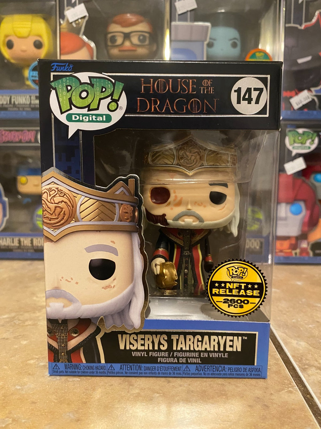 Funko Pop Digital House of the Dragon Viserys Targaryen 147 LE 2600 w Protector