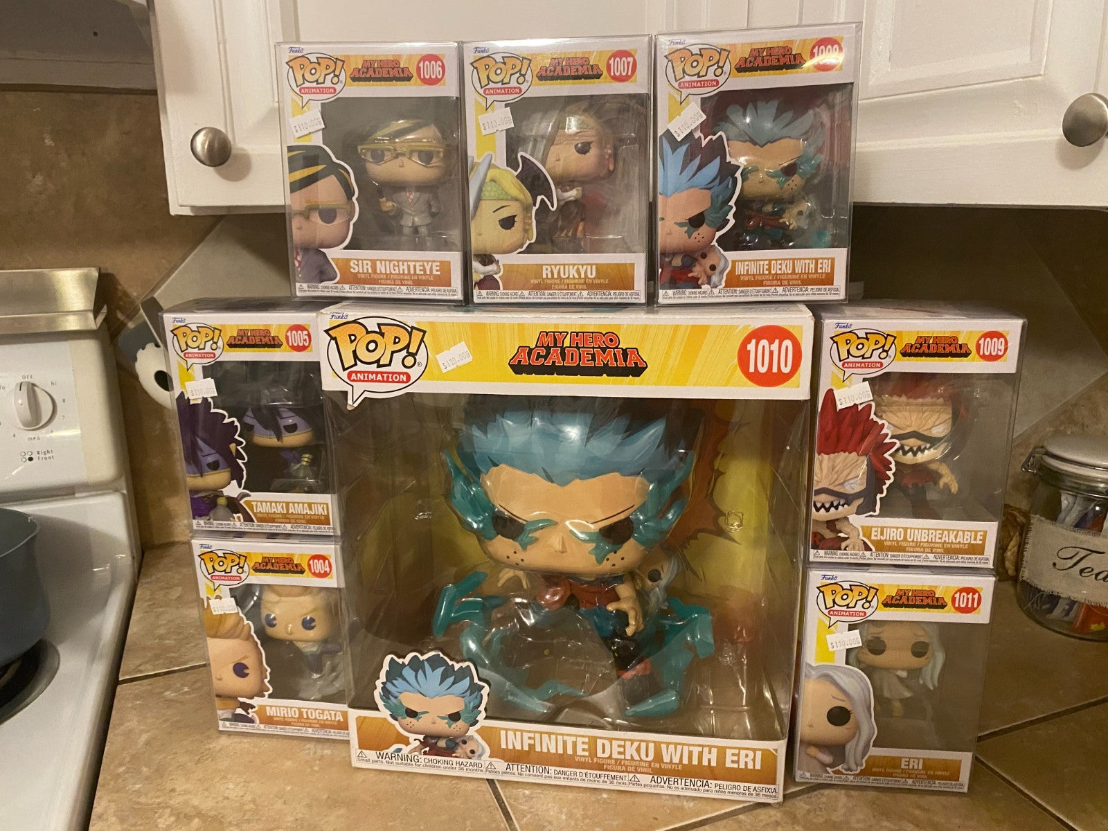 Funko Pop! My Hero Academia Set of 9 #1004 thru #1010 w Protectors