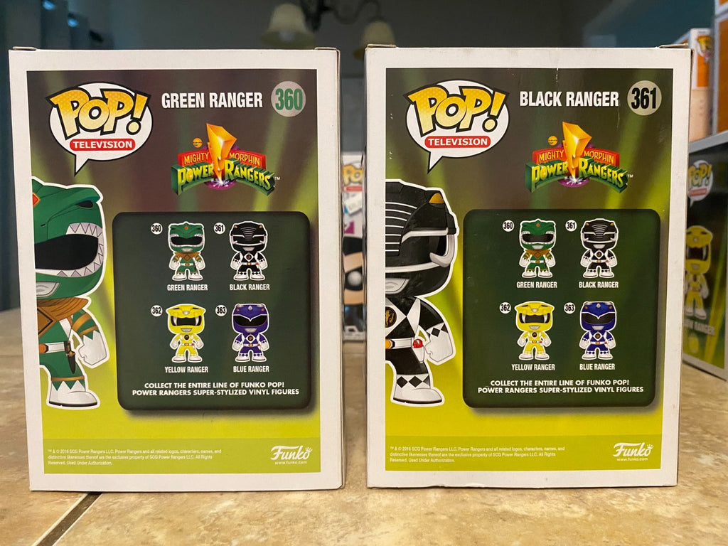 Funko Pop! Mighty Morphin Power Rangers Set #360 thru #363 with Soft Protectors