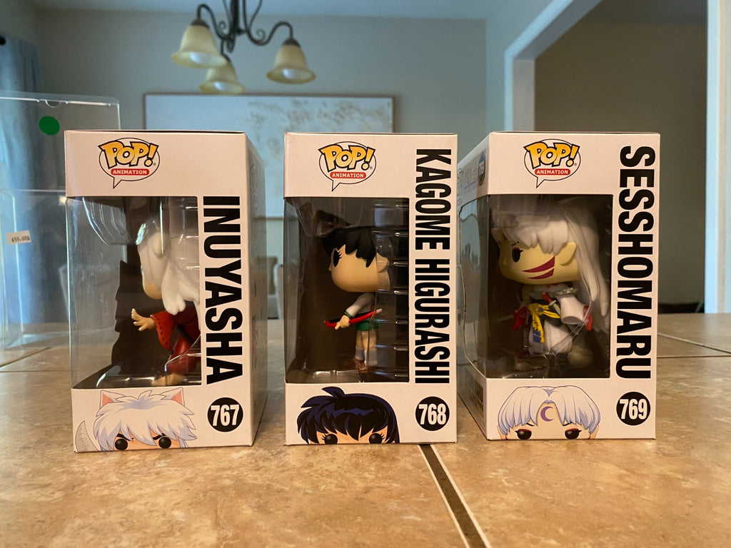 Funko Pop! Amine Inuyasha Set of 3 Sesshomaru, Inuyasha, Kagome w Protectors
