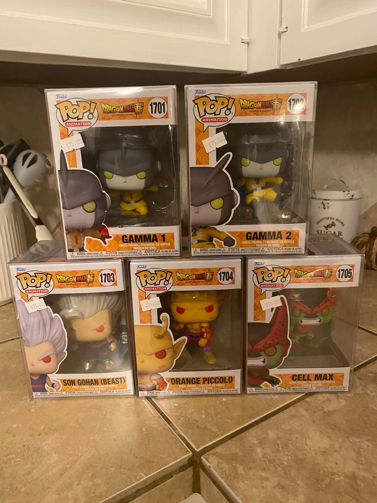 Funko Pop! Dragonball Z Complet Set of 5 Figures #1701 thru #1705 w Protectors