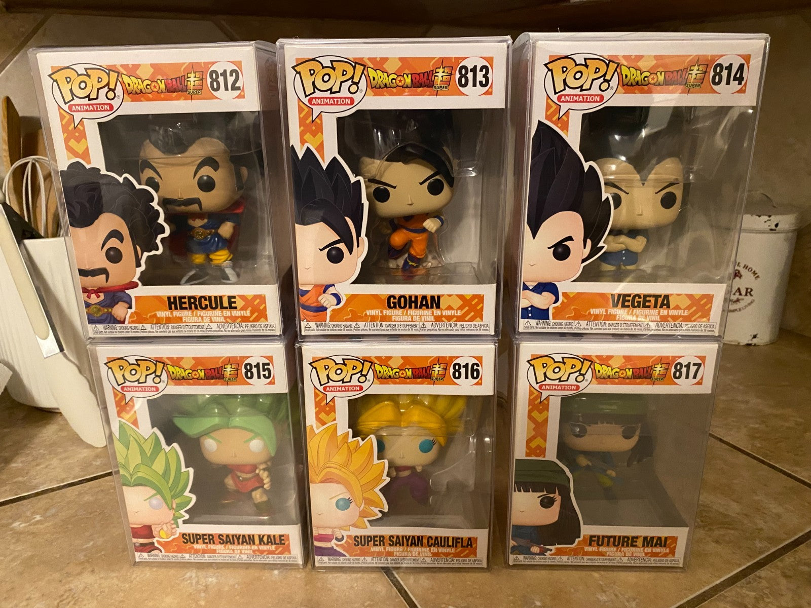 Funko Pop! Dragon Ball Z Full Common Set of 6 Figures #812- #817 w Protectors