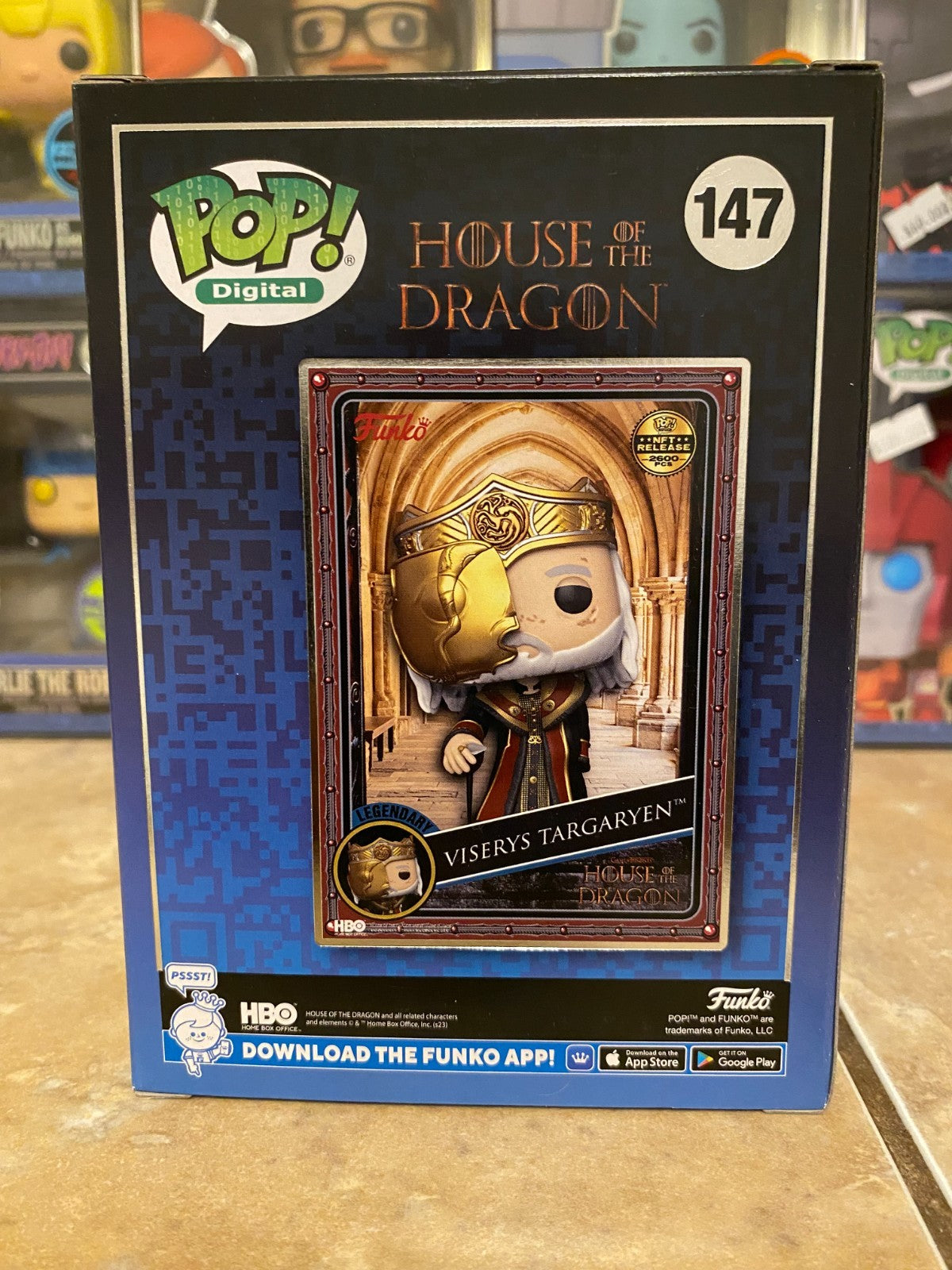 Funko Pop Digital House of the Dragon Viserys Targaryen 147 LE 2600 w Protector
