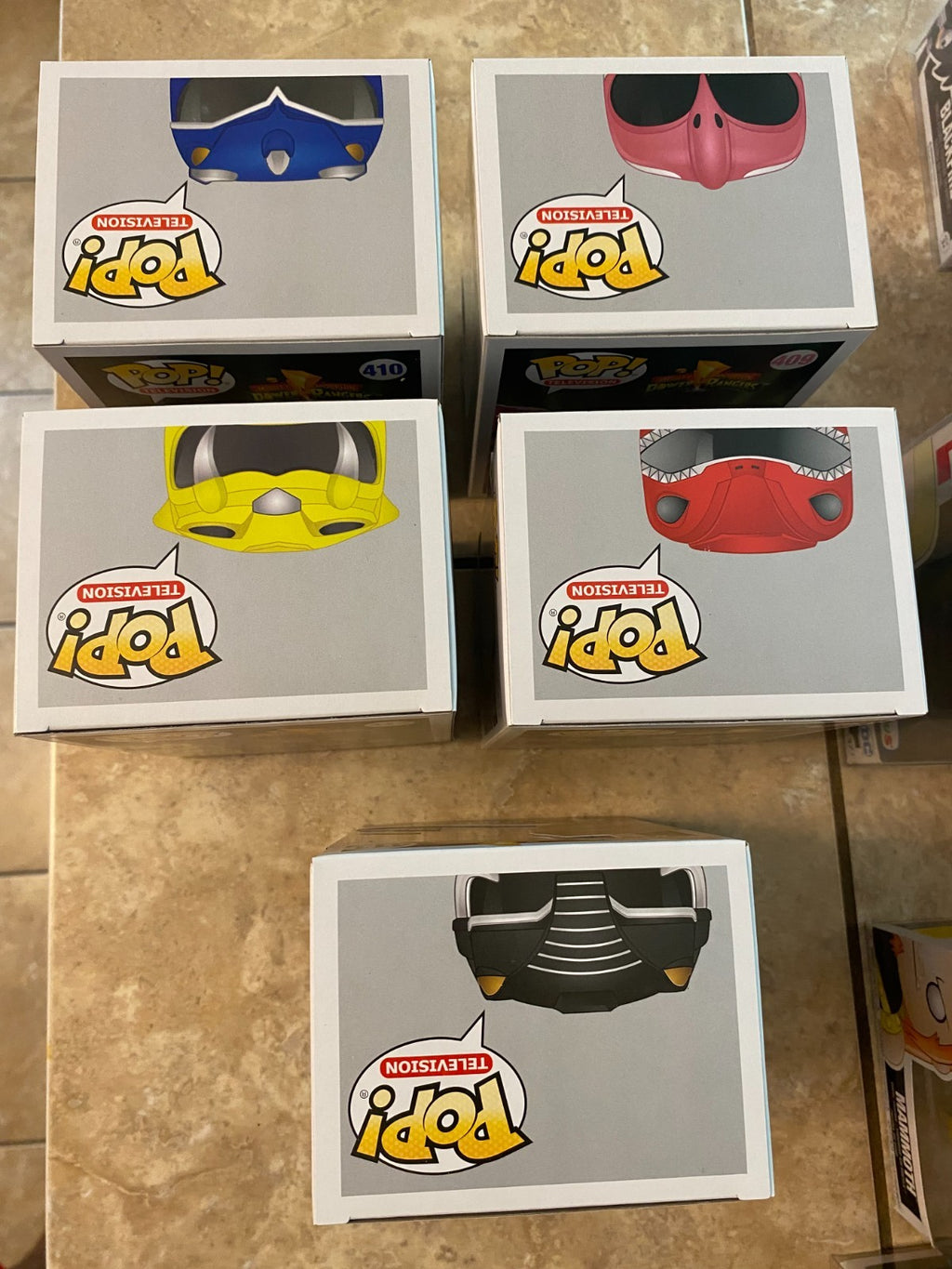 Funko Pop! Power Rangers (Morphing Exclusive) Set w Soft Protectors