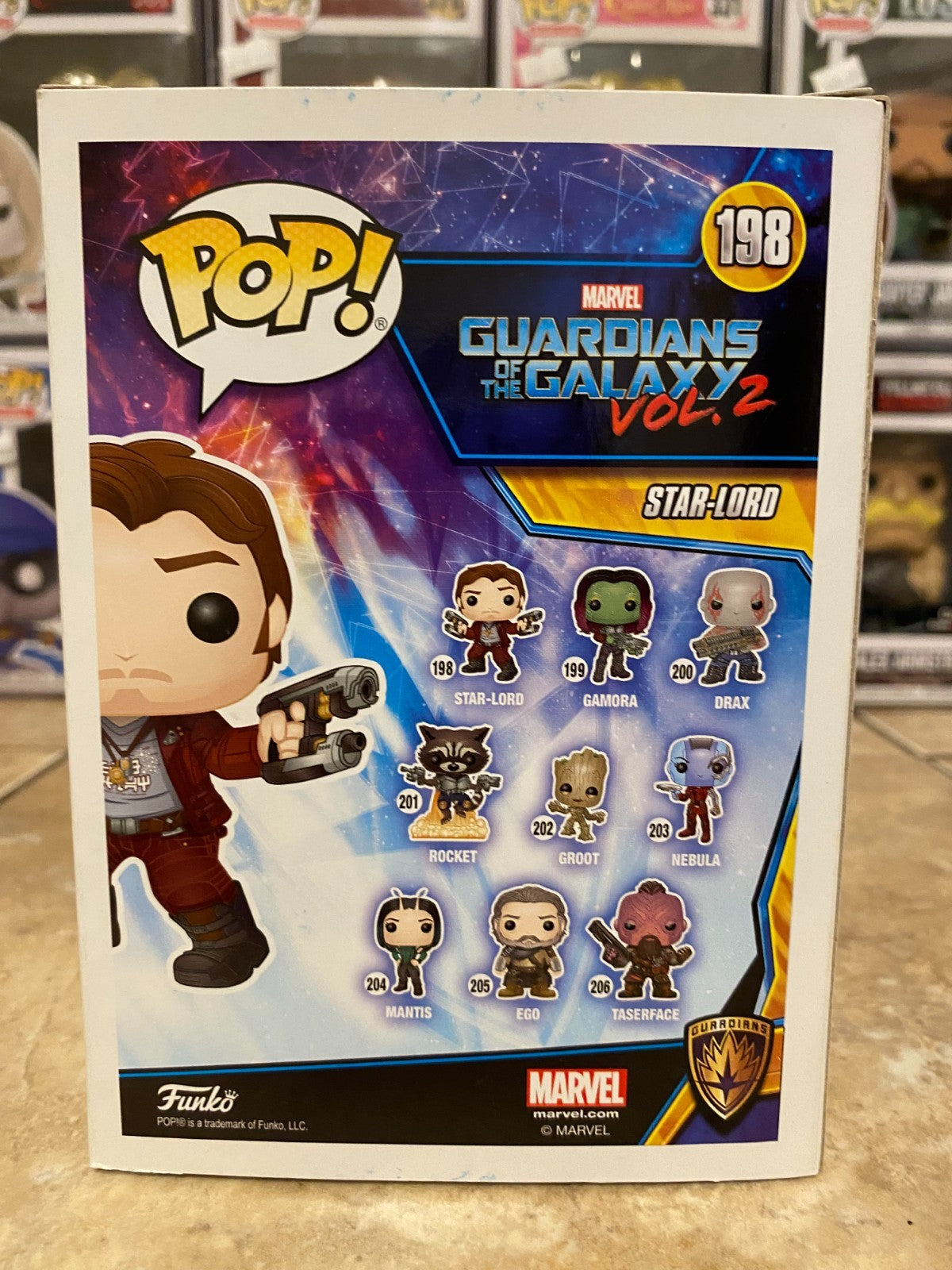 Funko Pop! Guardians of the Galaxy Vol 2 - Star-Lord #198 (Chase) w Protector