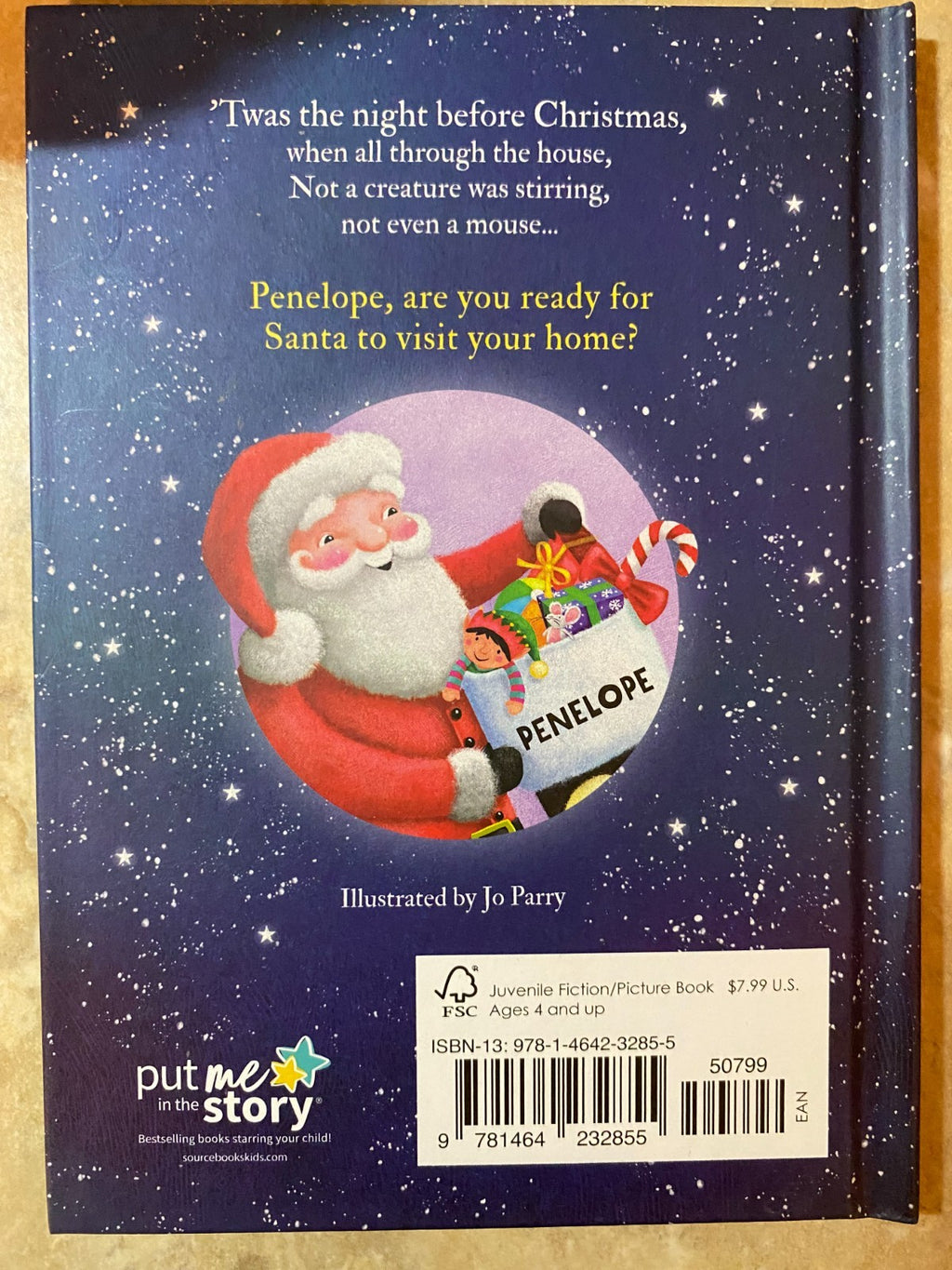 'Twas The Night Before Christmas Hardcover Book Personalized Name (Penelope)