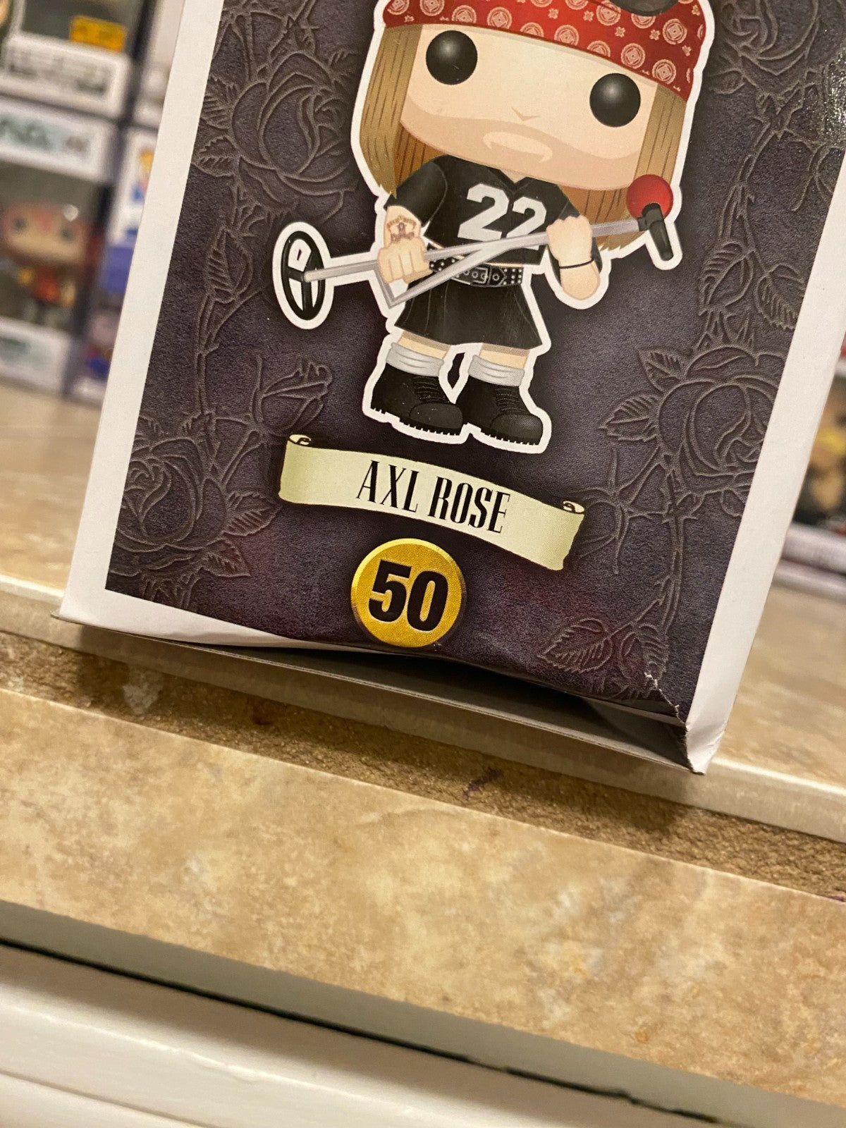 Funko Pop! Rocks Guns N’ Roses Axl Rose #50 Vaulted Figure w Box Damage