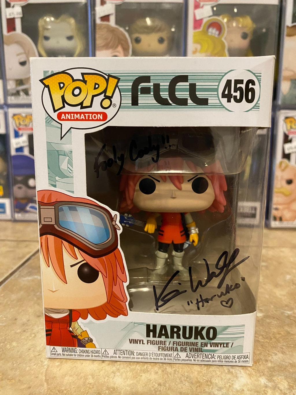 Signed Haruko FLCL Funko Pop By Kari Wahlgreen At Triad Anime Con 2025 No Auth