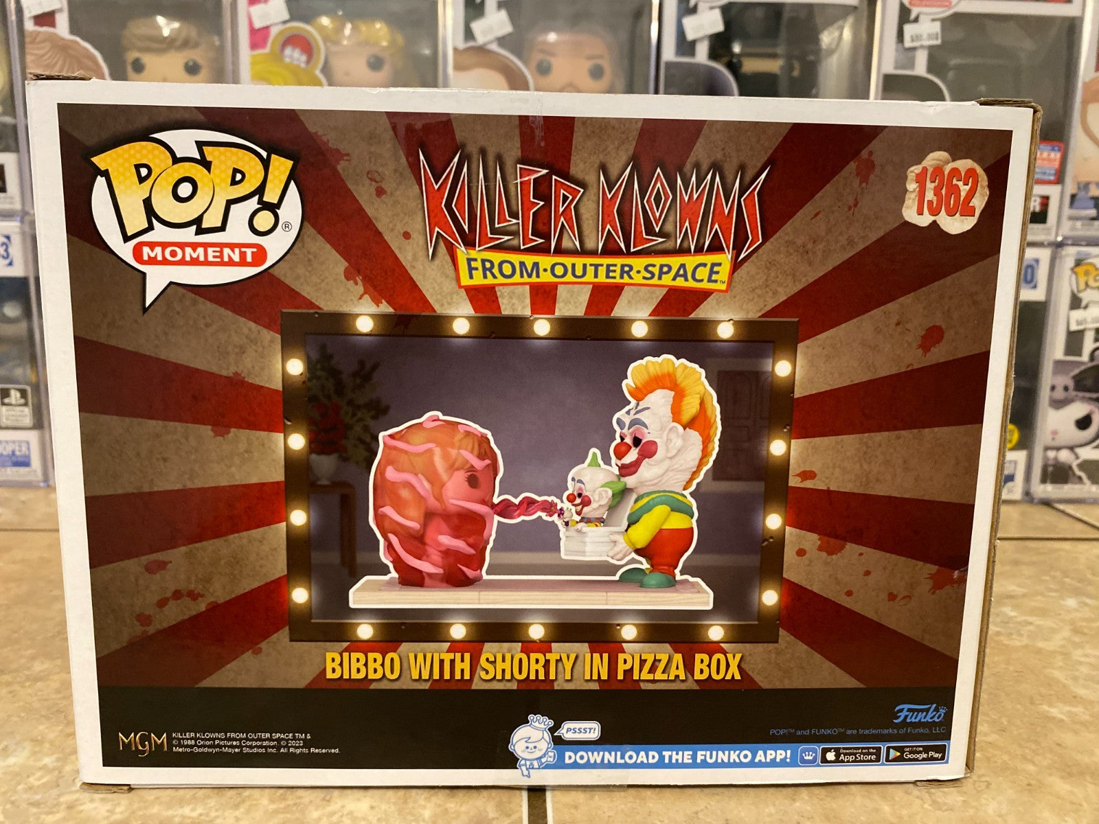 Funko Pop! Moments: Bibbo with Shorty in Pizza Box - Spirit Halloween Exclusive