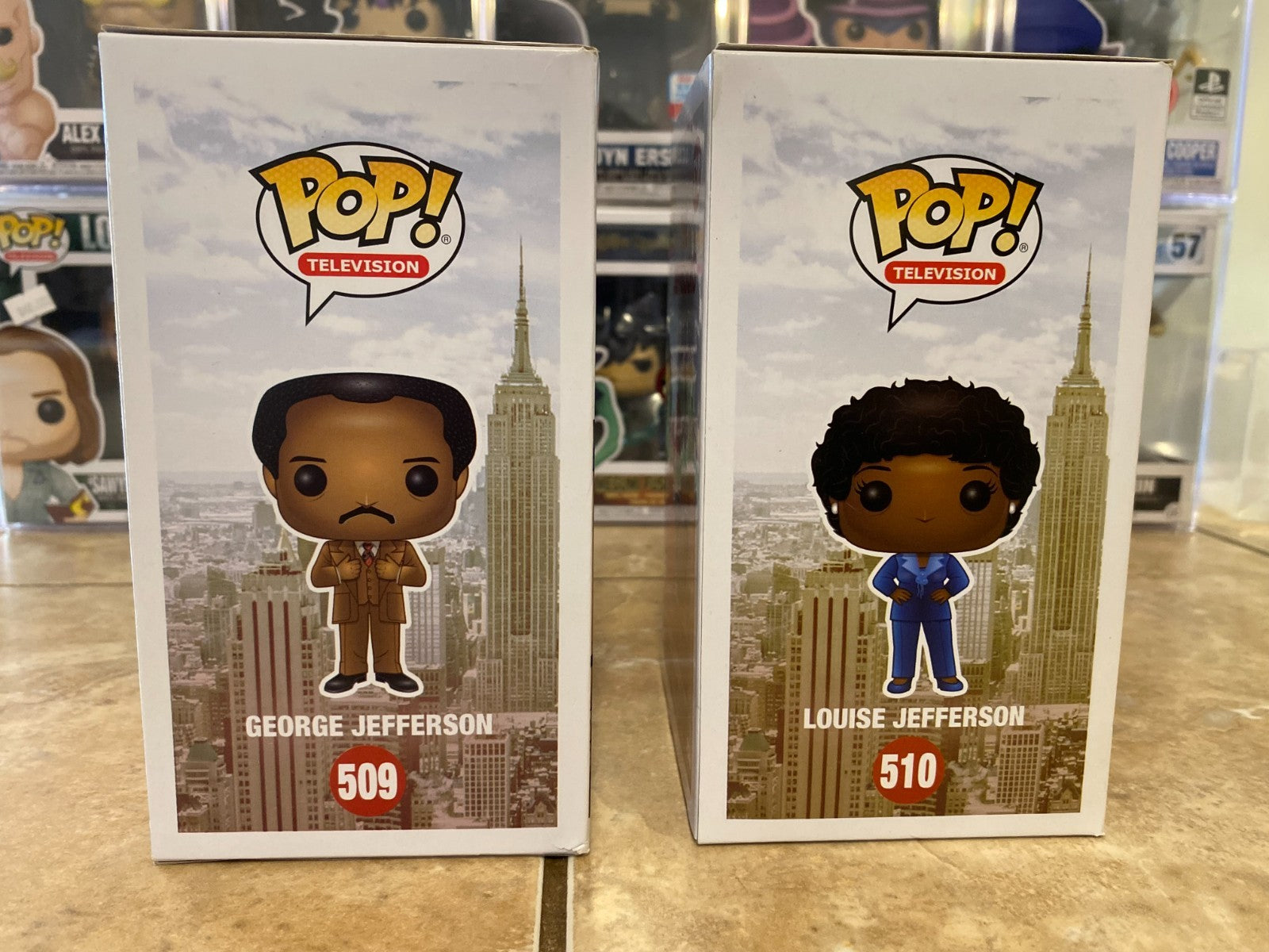 Funko Pop! 2018 Vaulted George & Louise Jefferson Set w Protectors