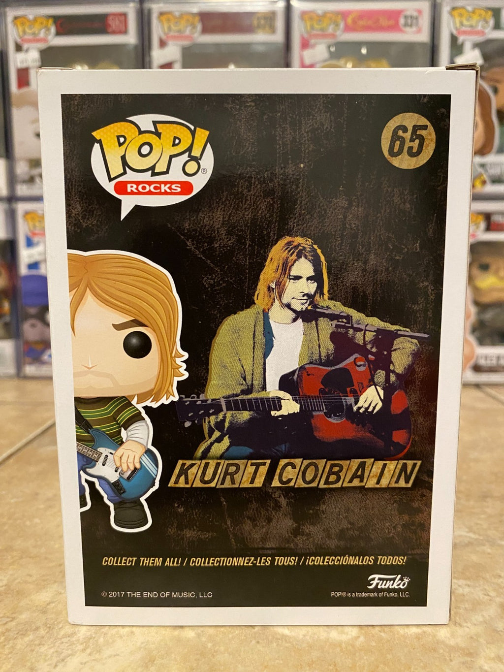 Funko Pop! Pop Rocks Vinyl: Kurt Cobain #65 w Protector