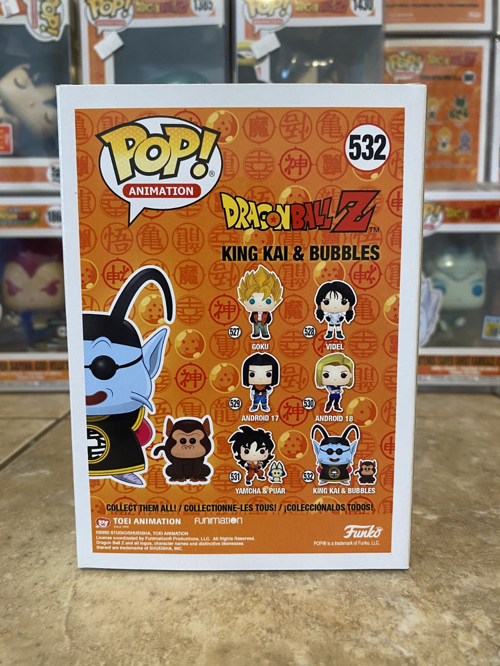 Funko Pop! Dragon Ball Z #532 King Kai & Bubbles w Protector