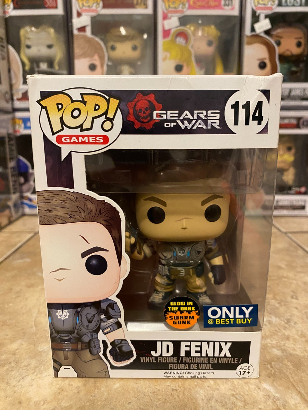 Funko Pop! Games: JD Fenix #114 GLOW Best Buy Vinyl Figure DAMAGED BOX