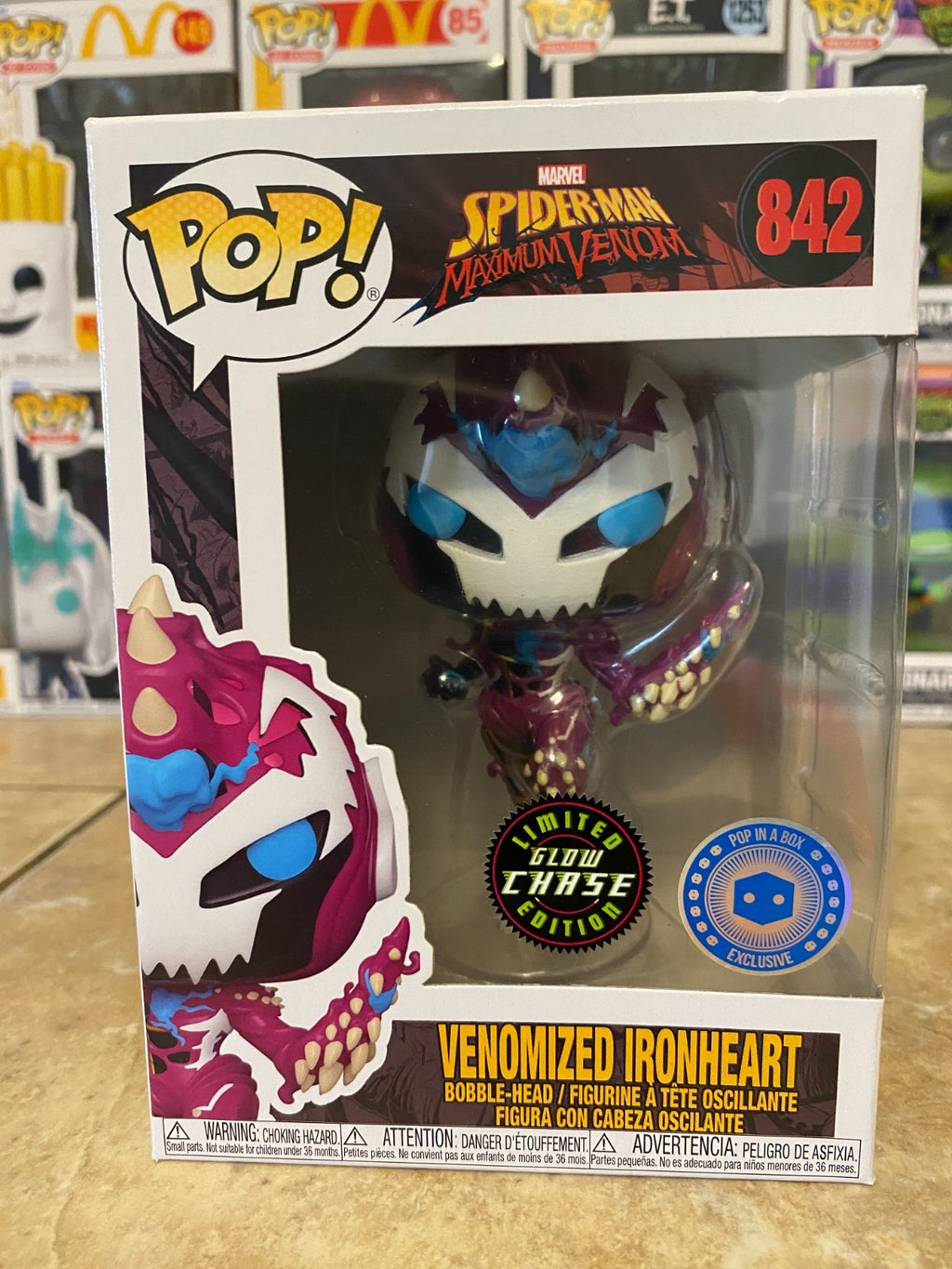 Funko Pop! Vinyl: Marvel - Venomized Ironheart #842 Chase w Protector