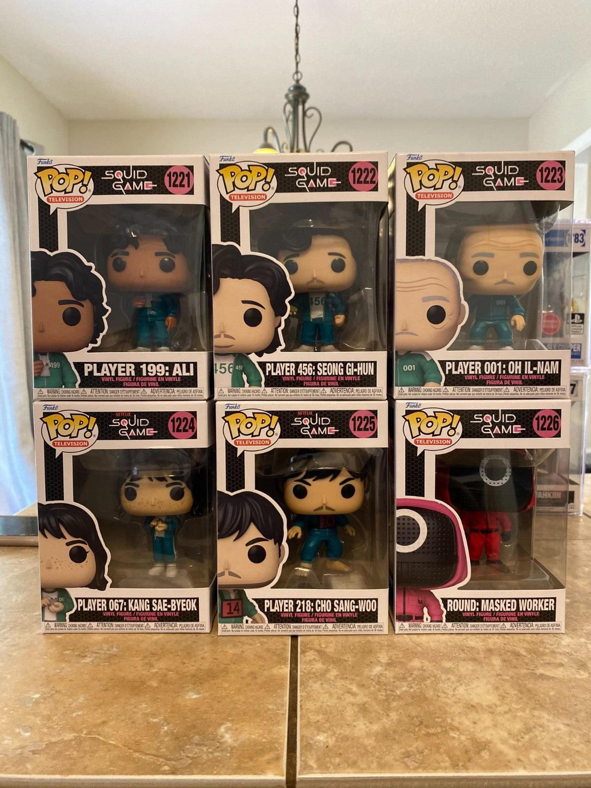 Funko Pop! Squid Game Complete Set of 6 Figures #1221–1226 w Protectors