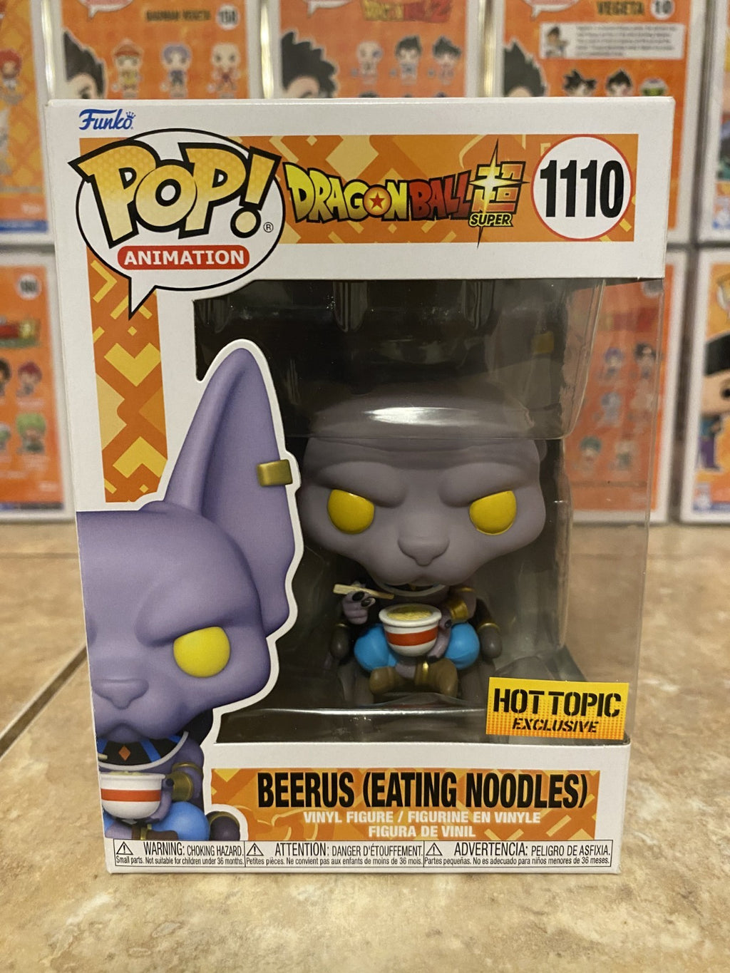 Funko Pop! Dragon Ball Super #1110 Beerus Hot Topic Exclusive Protector