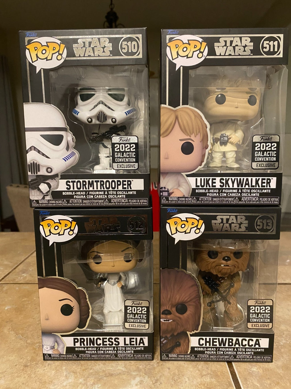 Funko Pop! Set Of 4 2022 Galactic Convention Exclusives Presale + Protectors