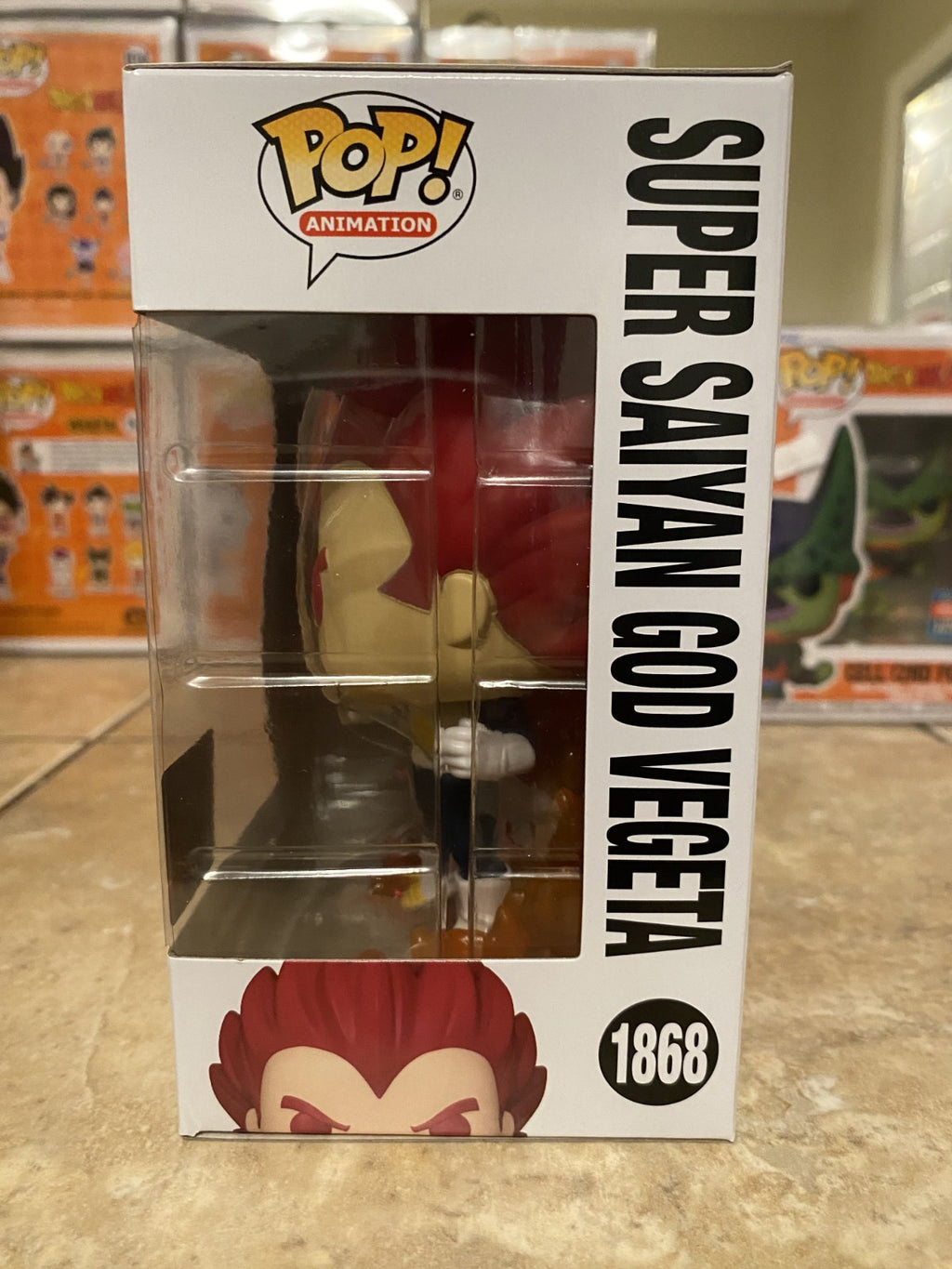 Funko Pop! The Movie Dragon Ball Broly #1868 Super Saiyan God Vegeta w Protector