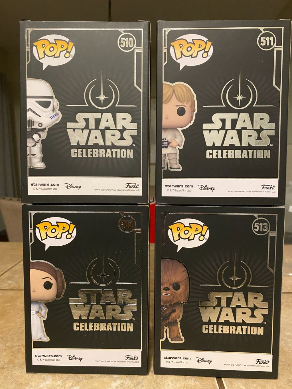 Funko Pop! Set Of 4 2022 Galactic Convention Exclusives Presale + Protectors