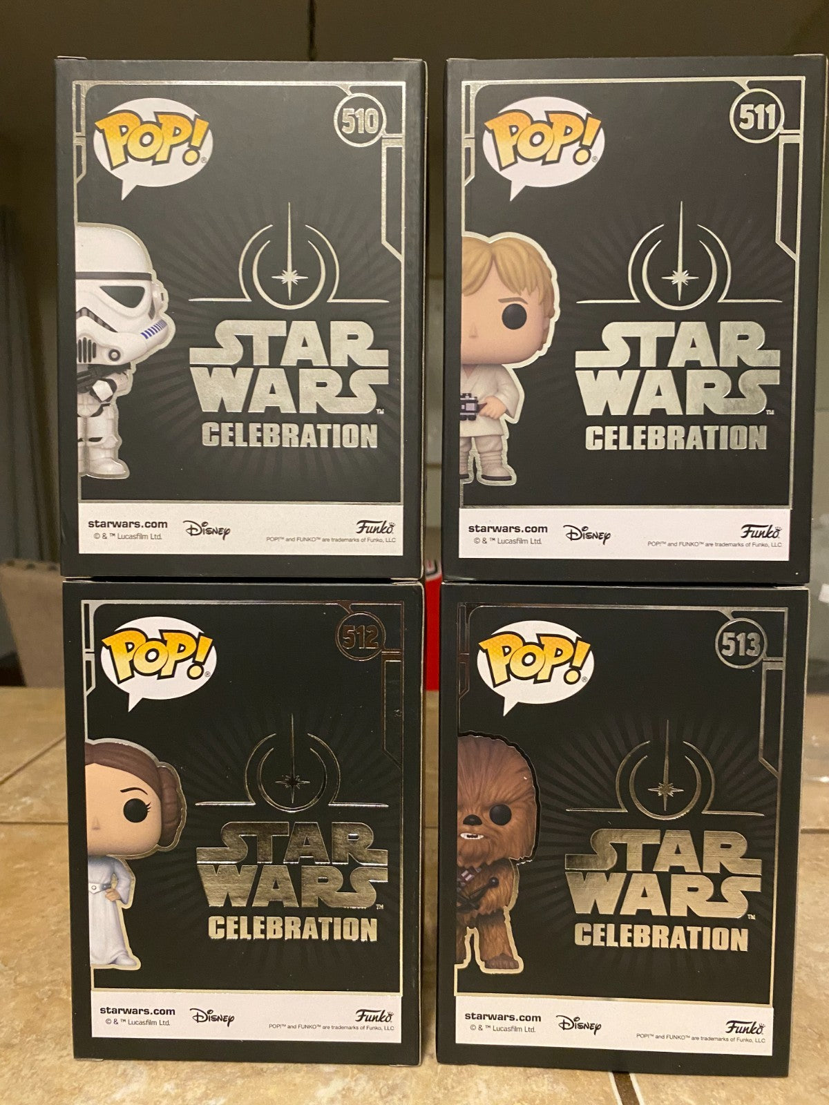 Funko Pop! Set Of 4 2022 Galactic Convention Exclusives Presale + Protectors