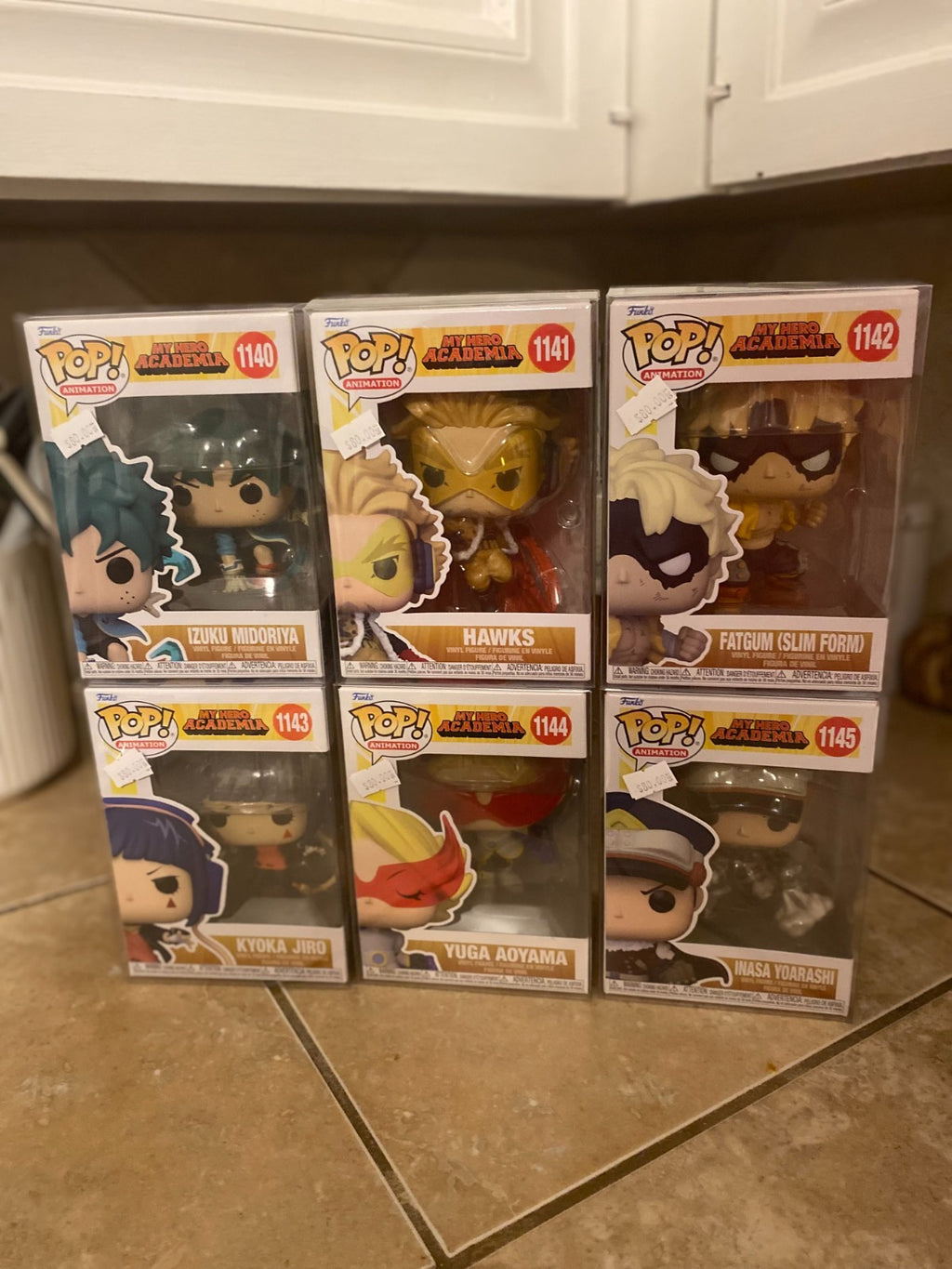 Funko Pop! My Hero Academia Set of 6 Figures 1141 thru 1145 w Protectors