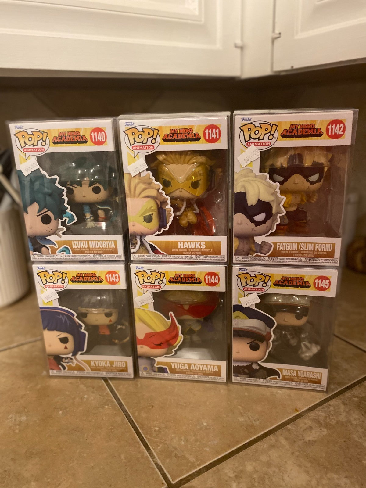 Funko Pop! My Hero Academia Set of 6 Figures 1141 thru 1145 w Protectors