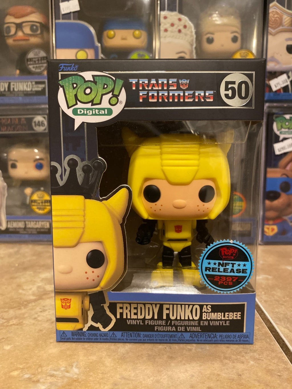 Funko Pop Transformers Freddy Funko as Bumblebee #50 LE 2397 Royalty Digital Pop