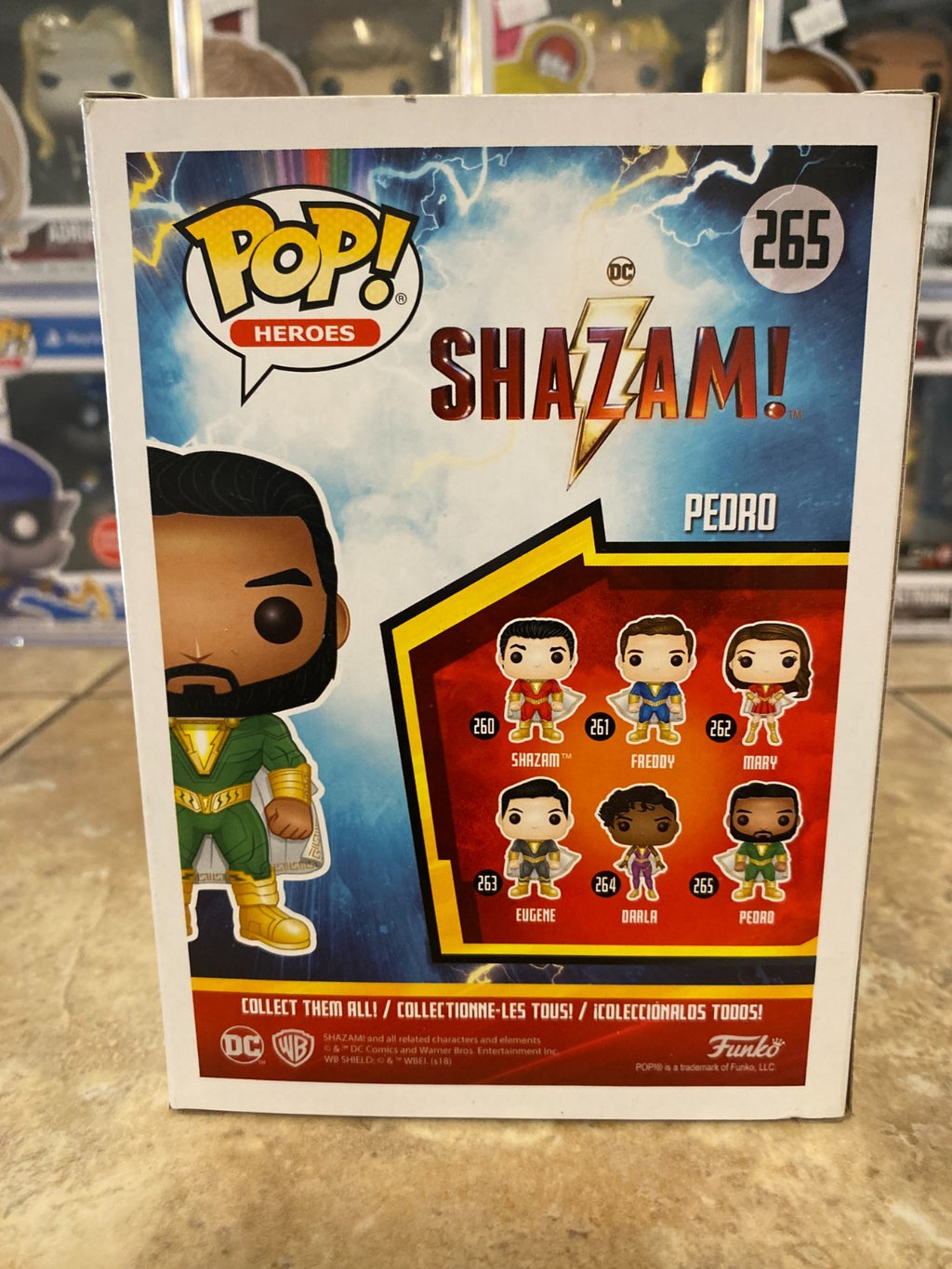 FUNKO POP! Pedro (265) from SHAZAM! Signed by Jovan Armand W/BAM COA
