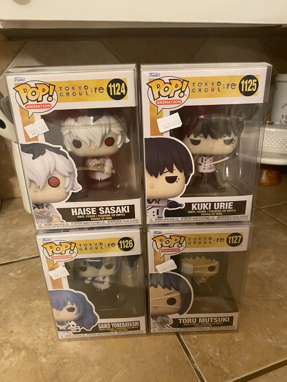 Funko Pop! Tokyo Ghoul:RE - Set of 4 #1124-1127 w Protectors