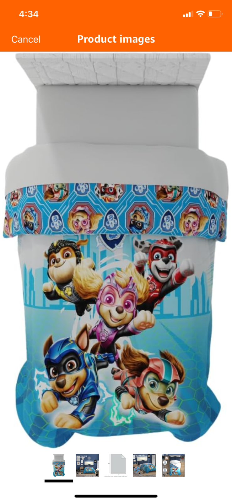 Nickelodeon Paw Patrol Reversible Comforter (TWIN-FULL)